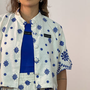 Cropped Royale Bordado Índigo